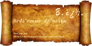 Brünauer Őszike névjegykártya